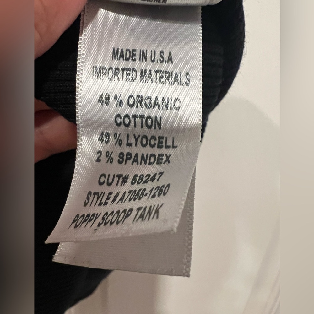 AGOLDE Poppy Scoop Neck Tank Top Black Size L excellent condition Neiman Marcus - Picture 13 of 14